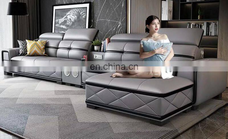 On Sales Fancy New Model 4 Seater Genuine Leather Sofa Living Room Furniture