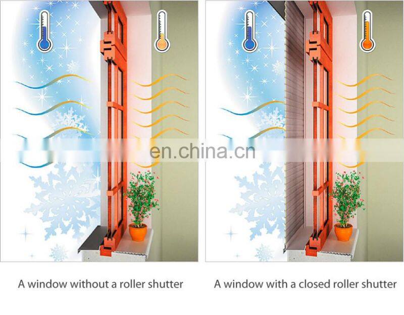 Aluminum alloy roller door electric roll up shutter to ceiling windows