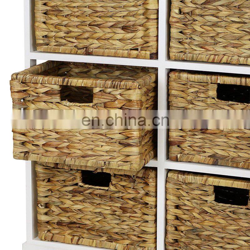2x3 Storage Unit - 6 Drawer with Seagrass Baskets