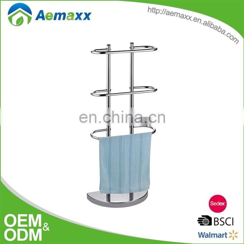 Stainless steel expandable towel rack hotel style towel rack