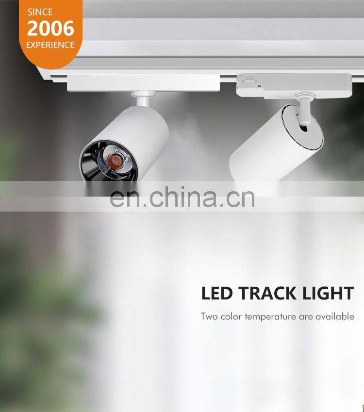 Hot Sale High Quality Aluminum PC Showroom Show Gallery Museum COB 20W LED Track Light