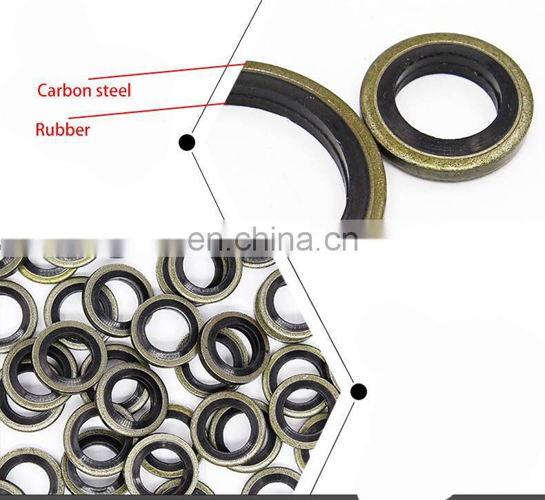 NBR  Metal/ Zinc Plated Steel Compound Gasket Bolt Washer Bonded Combination Gasket