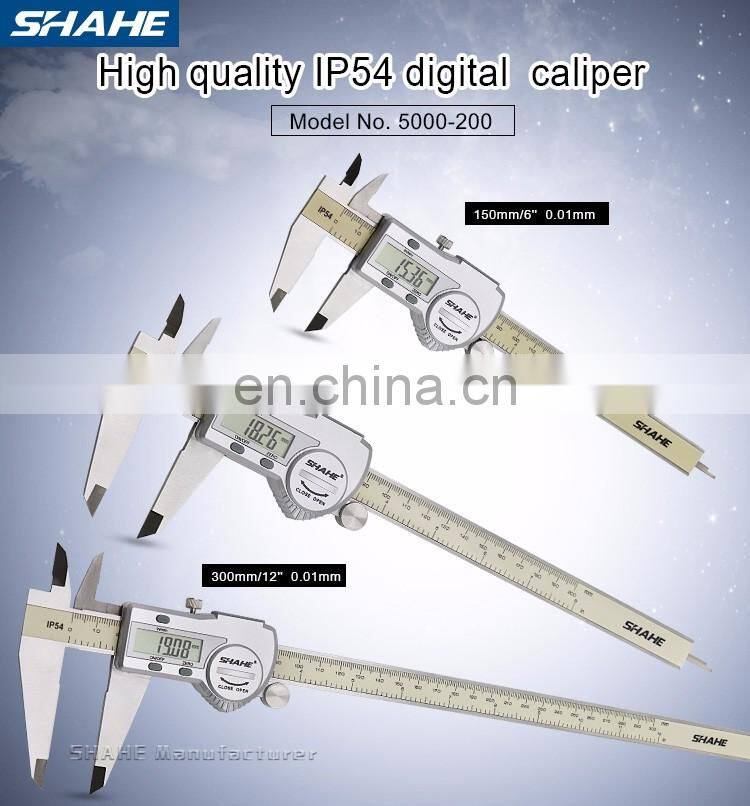 SHAHE IP54 0-200mm High quality digital vernier caliper stainless steel vernier caliper electronic caliper
