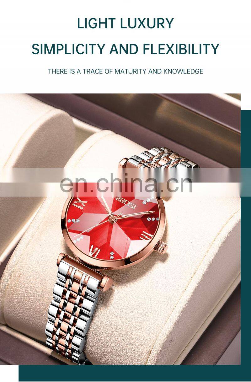NIBOSI Luxury Women Quartz Watches Ladies Creative Bracelet Wristwatches Female Clock Relogio Feminino Montre 2529
