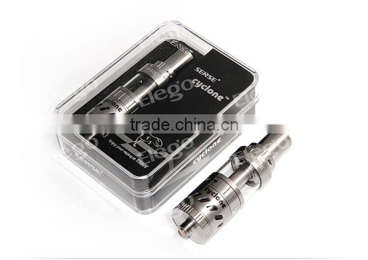 New Arrive! Sense Cyclone Tank Sense Cyclone 5ml 150W 0.6ohm&0.2ohm Ni200 Top Refilling Cyclone Sub Ohm Tank Wholesale Price