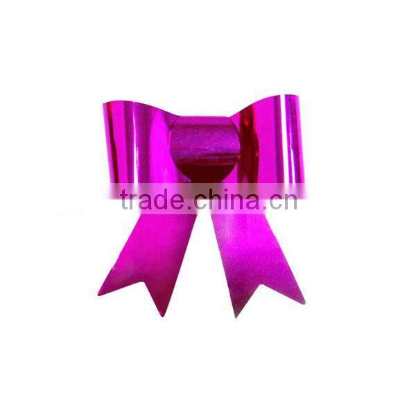 High Quality Funny PET Iridescent Christmas Curly Bow/ Polyeaster Fancy Ribbon Flower