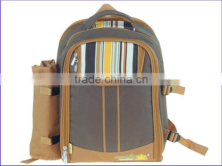 2015 oem cheap designer oxford picnic backpack bag set