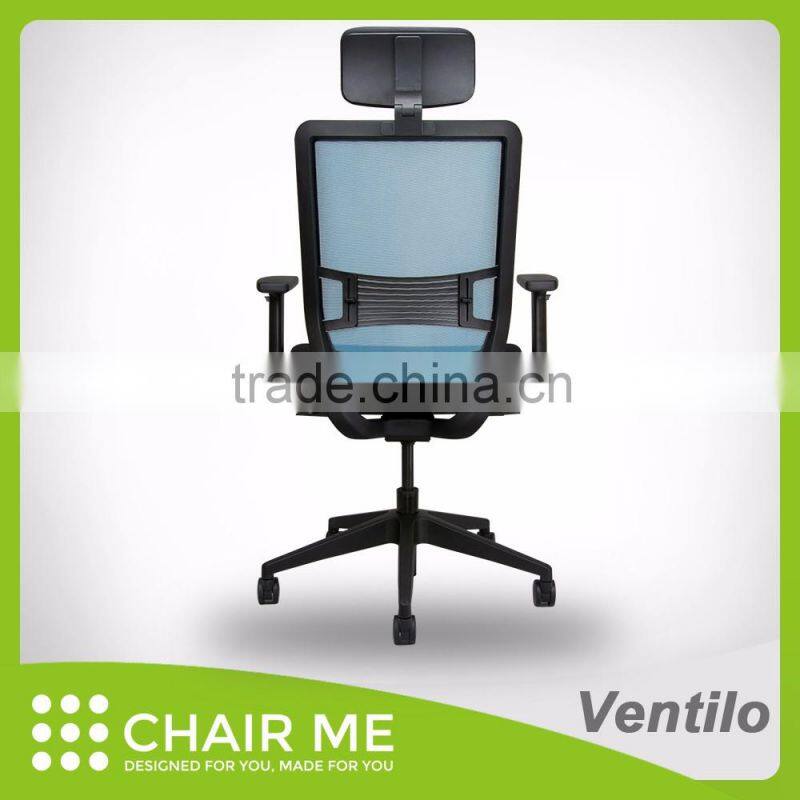Newest design seat slide and adjustable armrest and 3D headrest office mesh chair
