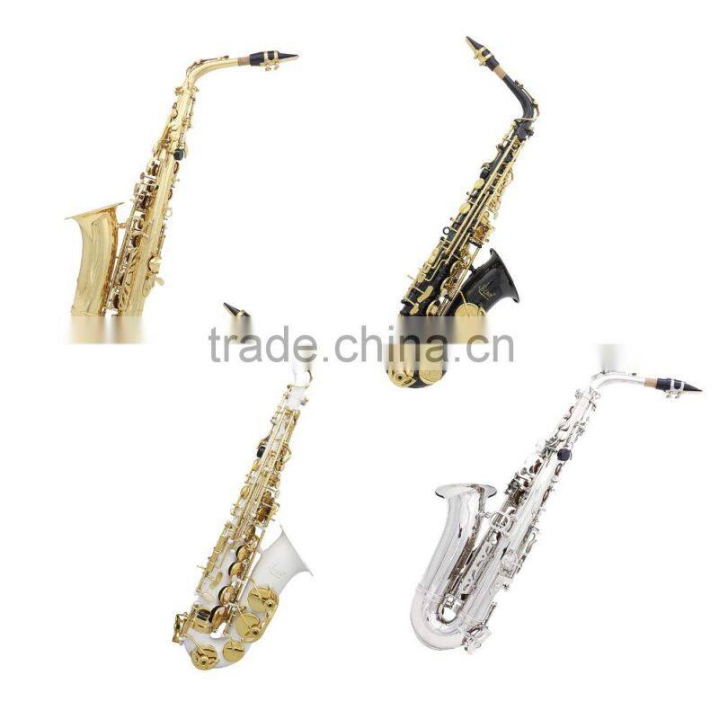 Plastic baby saxophone silver metal alto saxophone