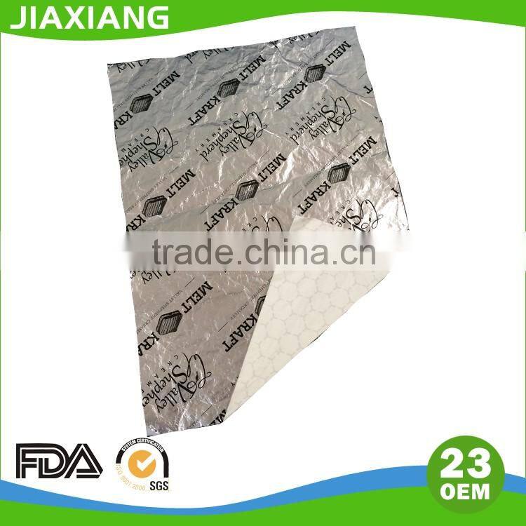 take away colored aluminum foil laminated paper food wraps
