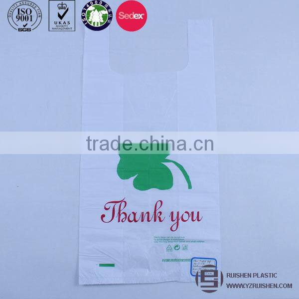 White Film HDPE KFC T-shirt Packing Bags