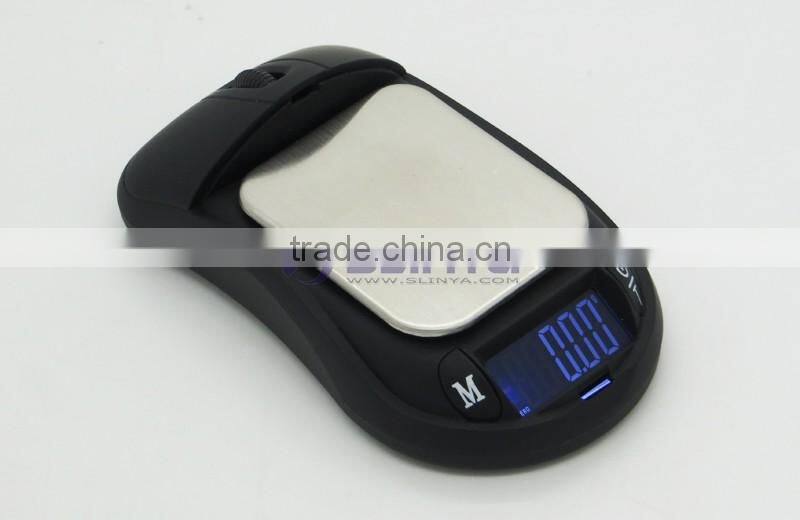5.3 x 5.2cm Metal Tray 500g x 0.1g Gold Platinum Mouse Electronic Scale