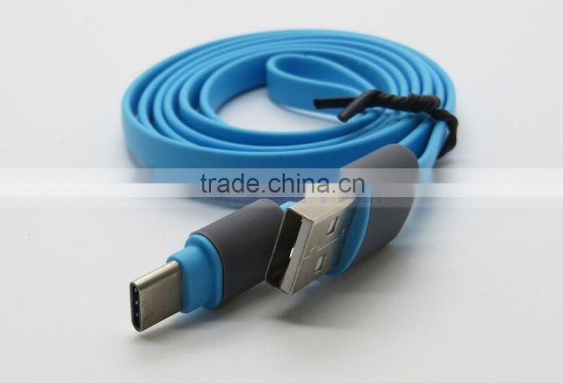 Super Fast USB 3.1 Type C Cord Color Flat Date Charging Cable