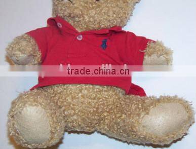 red teddy bear plush toy/plush teddyplush teddy bear in red shirt