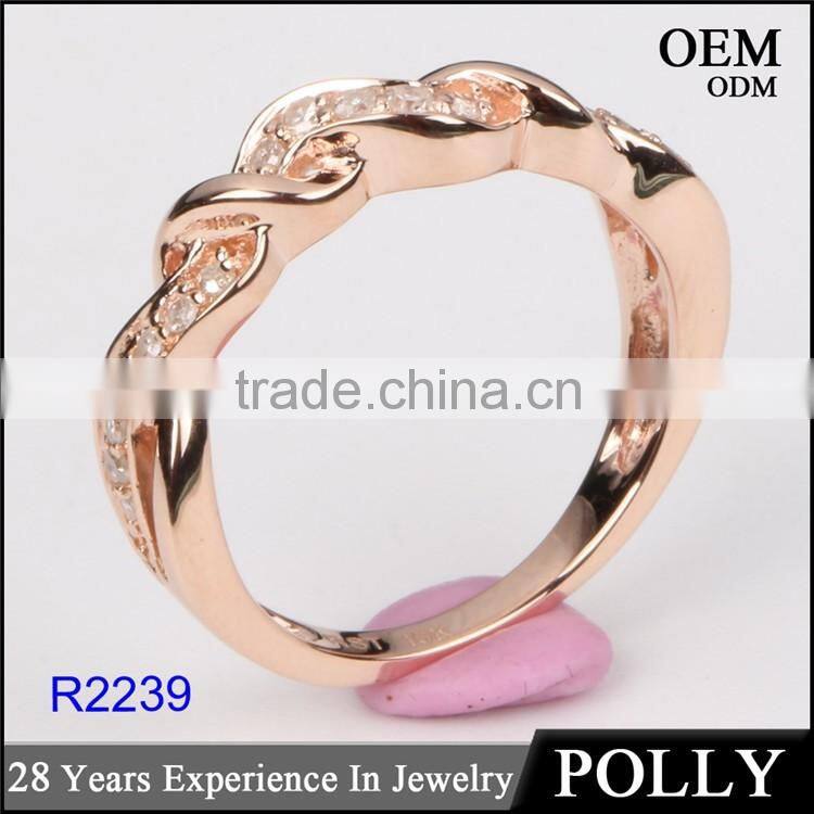 New arriving 10k rose gold jewellery luxury ring woman