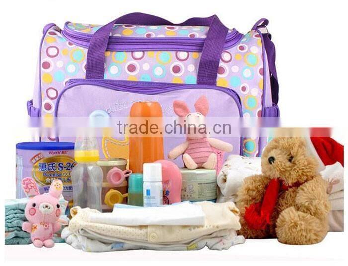 Wholesale cheap tote one shoulder mommy baby bag lovely diaper bag