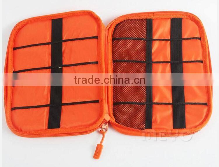Colorful water proof packing organize bag with data cable headphone charger