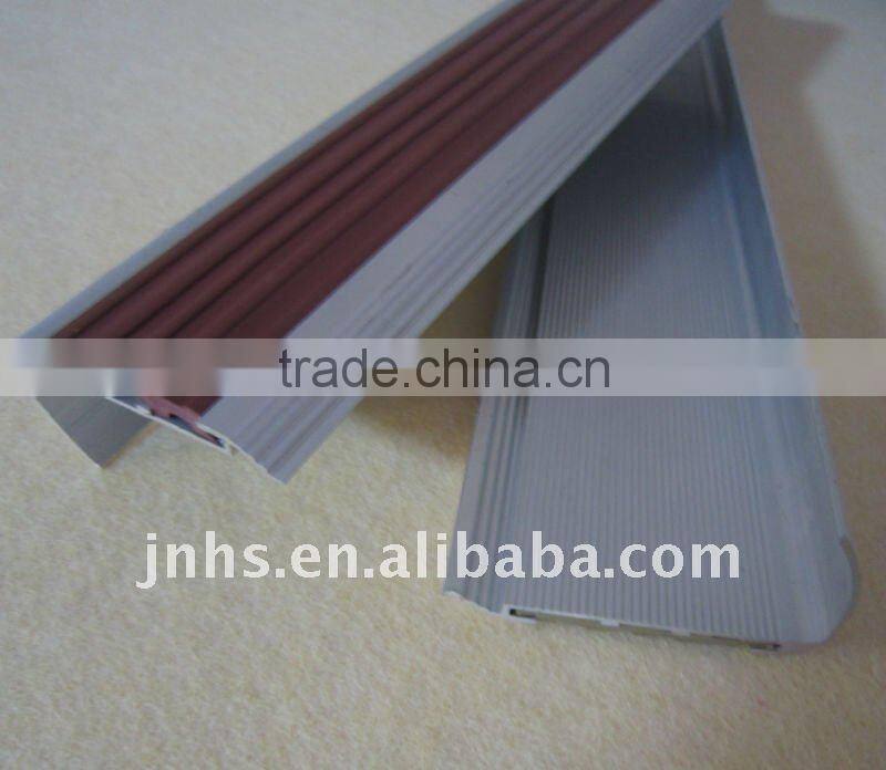 Decorative laminate stair nose Aluminum step edging strip floor strip acrylic stair step tile anti-slip stair nosing profile