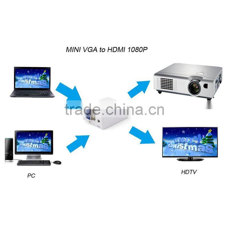 Full 1080P audio vga to hdmi converter cable