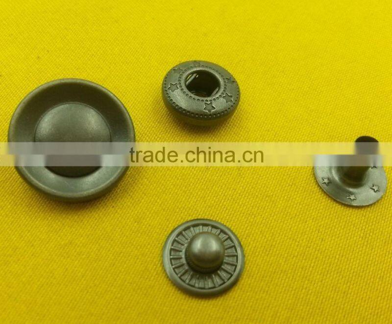 17mm Zinc Alloy Cap Press Studs Fastener For Jackets -- MA5439