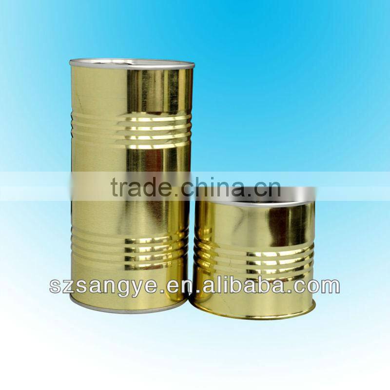 Full Colors Printed Cylindrical Tin Can For Food Packaging