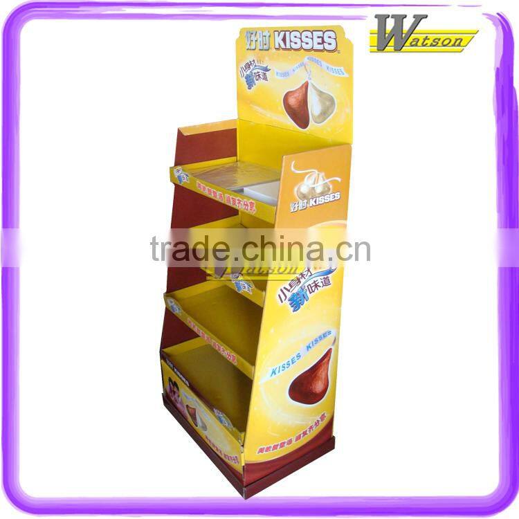 Chocolate promotion corrugated paperboard pallet display rack
