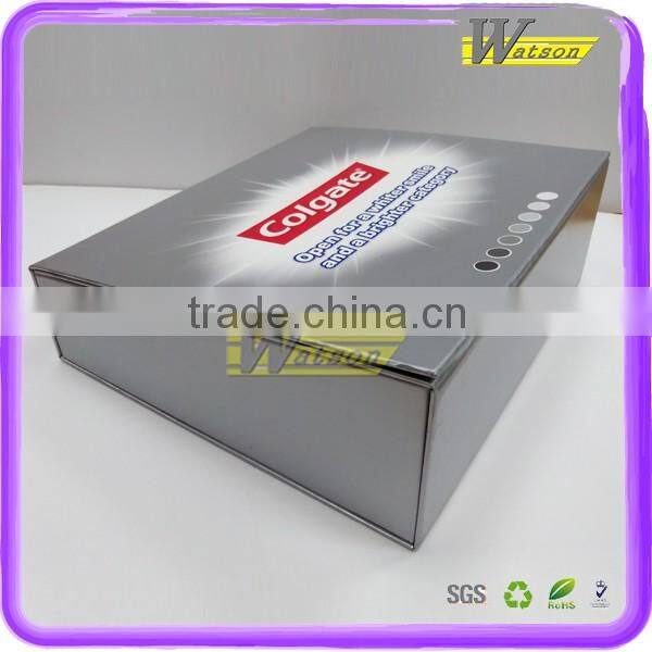 Promotional toothpaste cardboard window gift box with transparent blister interior