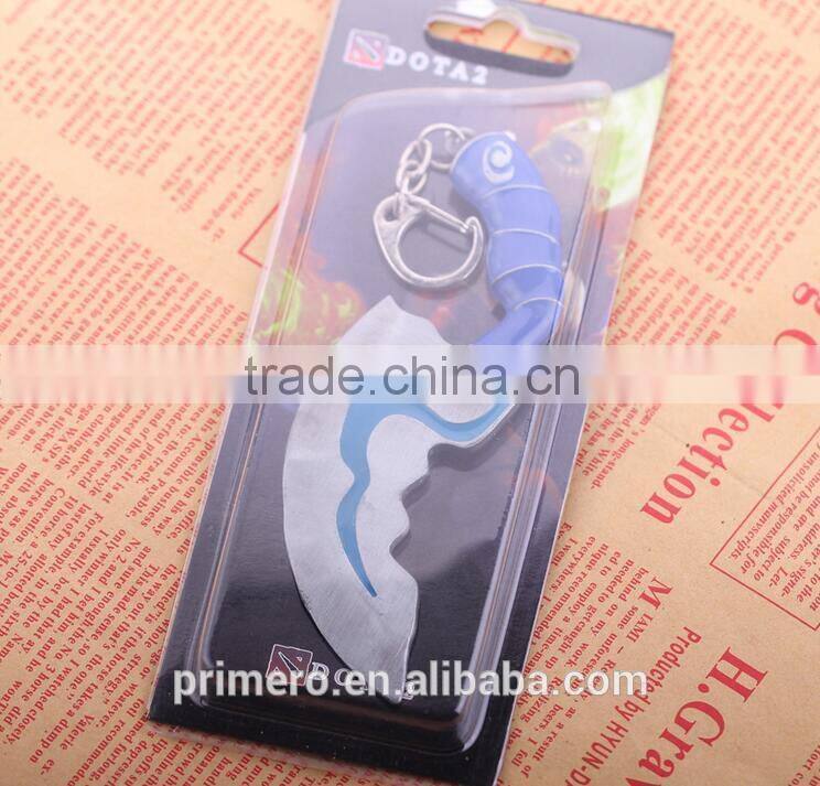 Dota 2 Game Mini Blink Dagger Jump Cut Weapon Model Key Chain Jewelry flashing dagger