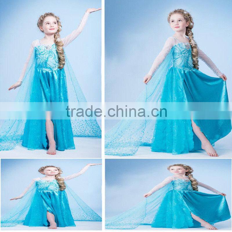 Kids Girls Princess Dresses Frozen Anna Elsa dress party costume BC201