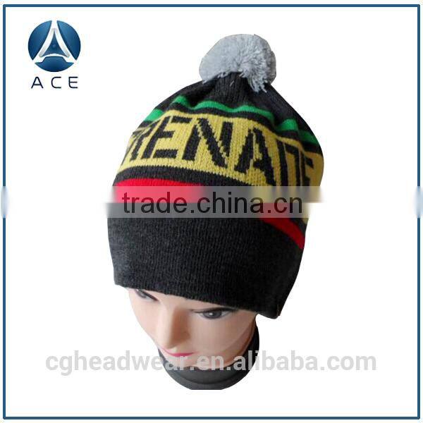 High Quality Pom Pom Cheap Custom beanie hat / knit hat / kids knit hat making