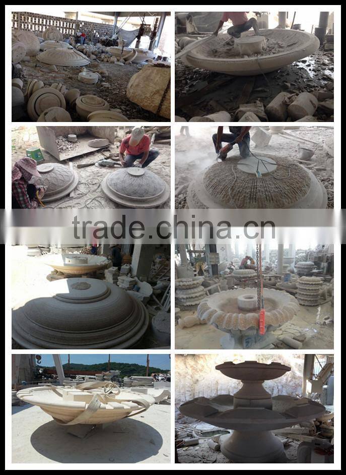 Indoor Hand Carved Natural Stone Small Waterfall Buddha Fountain