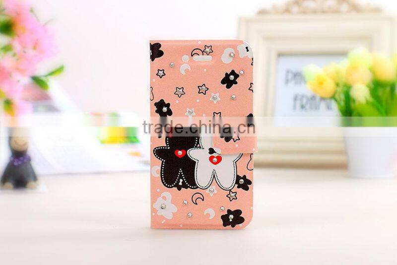 New Product Wholesale Alibaba Cartoon Printing Leather Cell Phone Case for Xiaomi 3, Wholesale PU Leather Case for Xiaomi 3