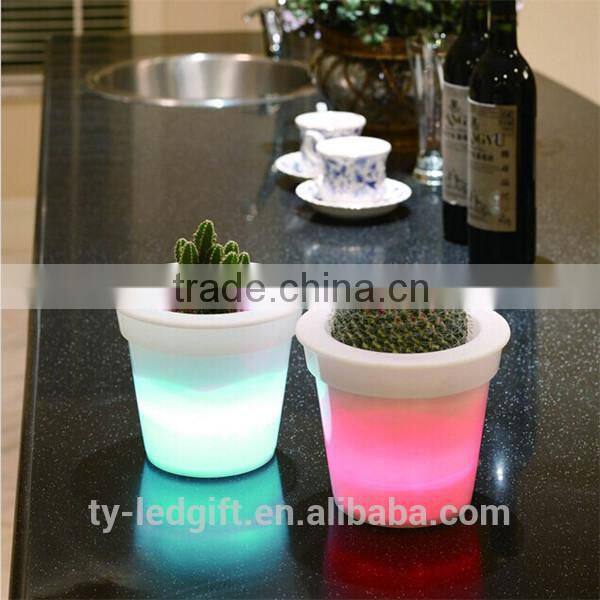 modern led flowerpot lighting plastic led flowerpot light outdoor