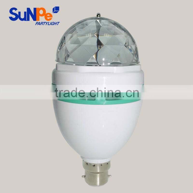 CE Approved Festival Party Mini Laser Magic Colorful Rotating Led Bulb Lamp RGB Led Color Changing Led Light