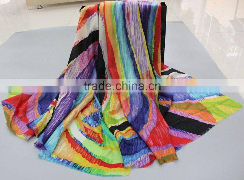 Wholesale 100% wool scarf Factory custom fine wool scarf