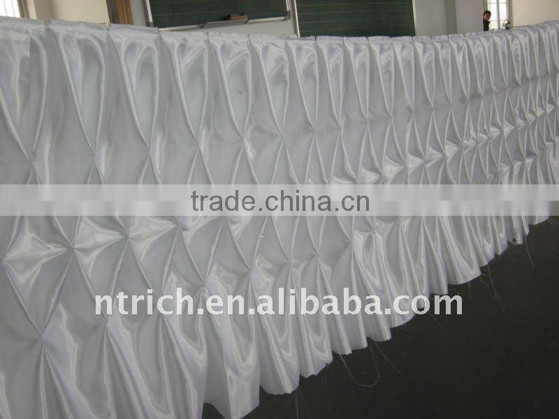 Fascinating!!! 2012 banquet style table cloth,table skirt,honeycomb style,fashion design