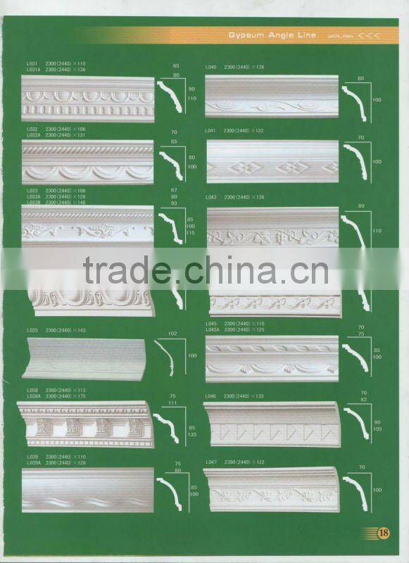 glass fiber reinforced gypsum cornice for ceiling