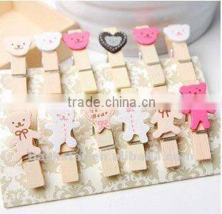 2013 Hot Sell Promotional wooden cartoon clip