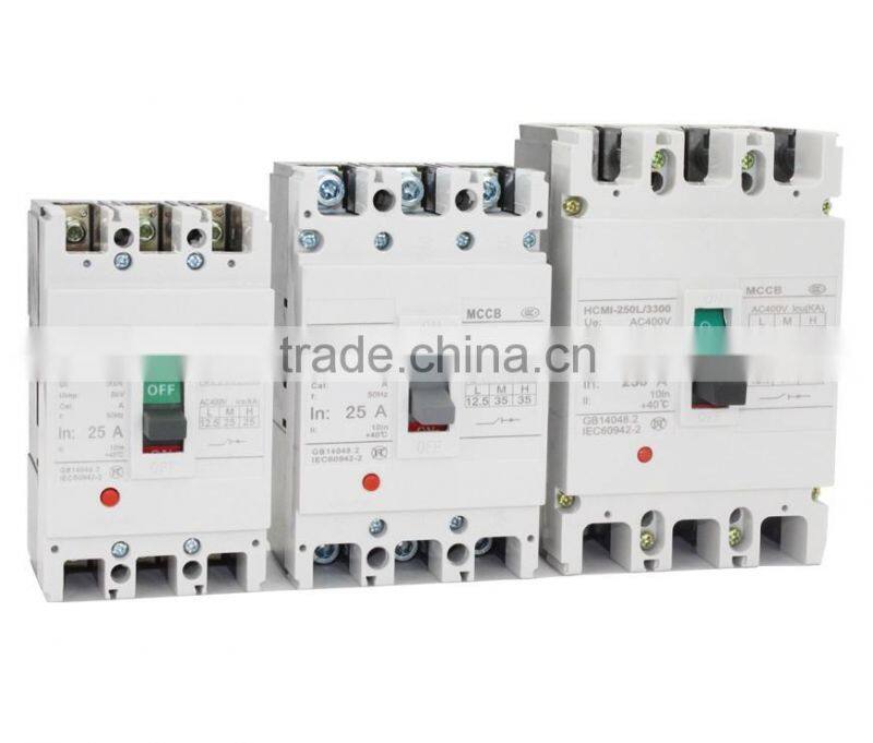 Compective price HCM1/CM1-630L/3300 630A 3Pole 4Pole MCCB moulded case circuit breaker