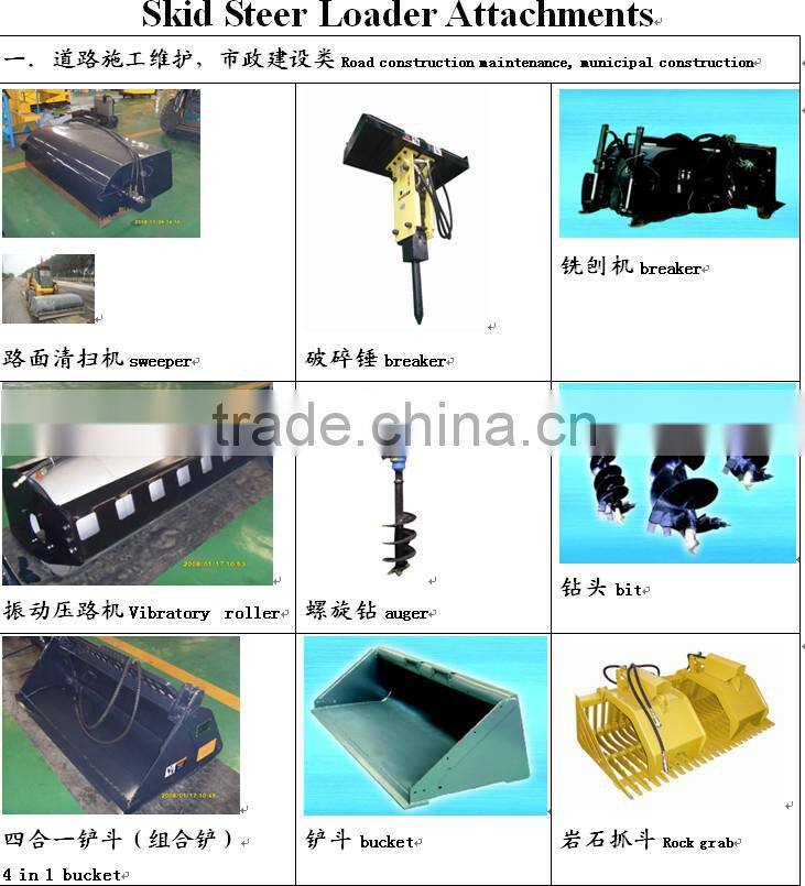 gnhc65gh skid steer loader with 950kg capacity with all kinds of attachments