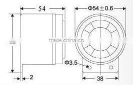DC 12V 24V white piezo buzzer,110dB,best price