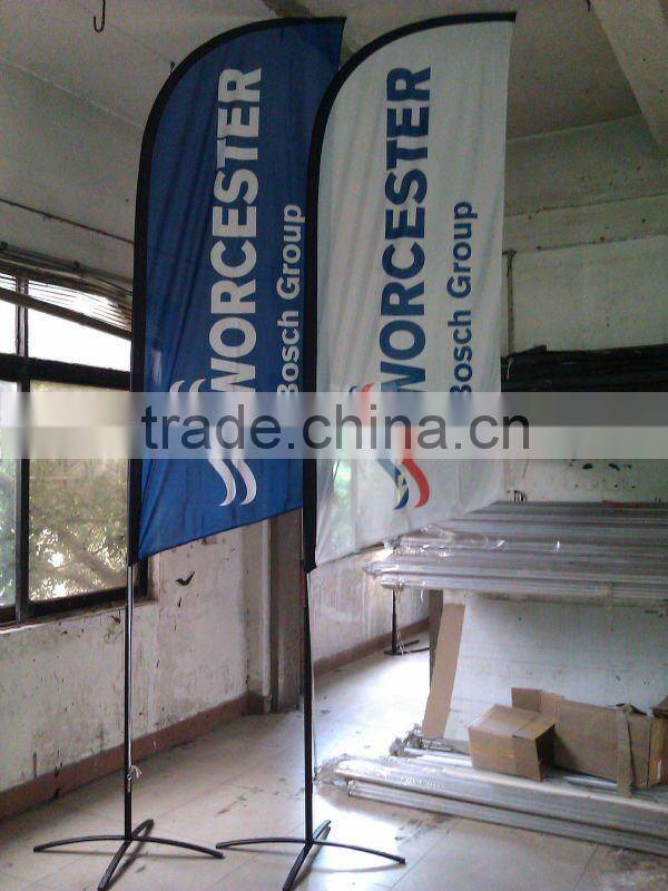 beach flagpole with heat transfer print