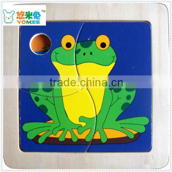 4 pieces frog jigsaw puzzle