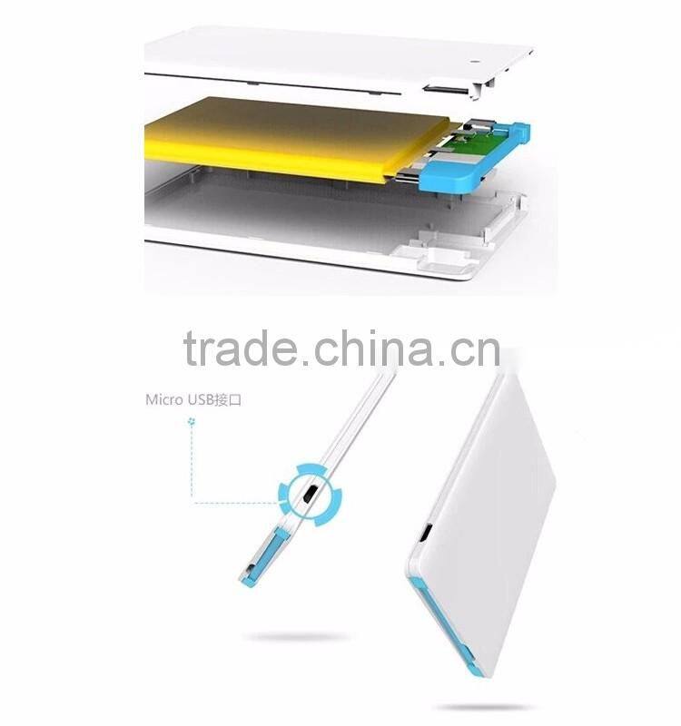 New products 2016 Wholesale Ultra-Slim High Quality USB Portable Smart Power Bank 2600mAh for online shopping