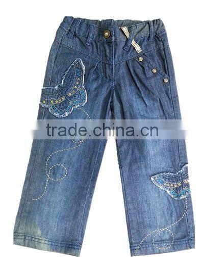 bulk wholesale kids clothing kids strairht jeans kids girl denim jeans