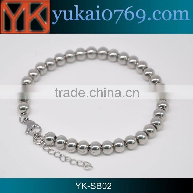 Yukai fashion silver stainless steel bracelet hand chain for women/304 stainless steel bracelet