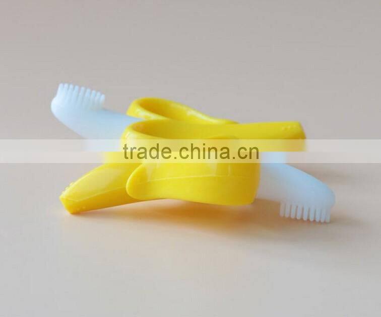 Babymatee import baby products factory price ecofriendly bendable training silicone rubber baby toothbrush