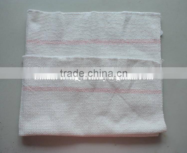 100%recycled cotton floor mop cloth with blue patch and hole in center