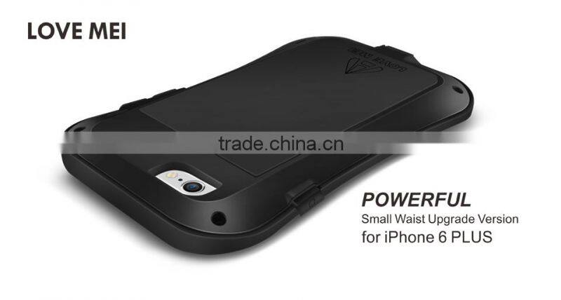 Love Mei Gorilla Glass Aluminum Outdoor Waterproof Case For iPhone 6 Plus