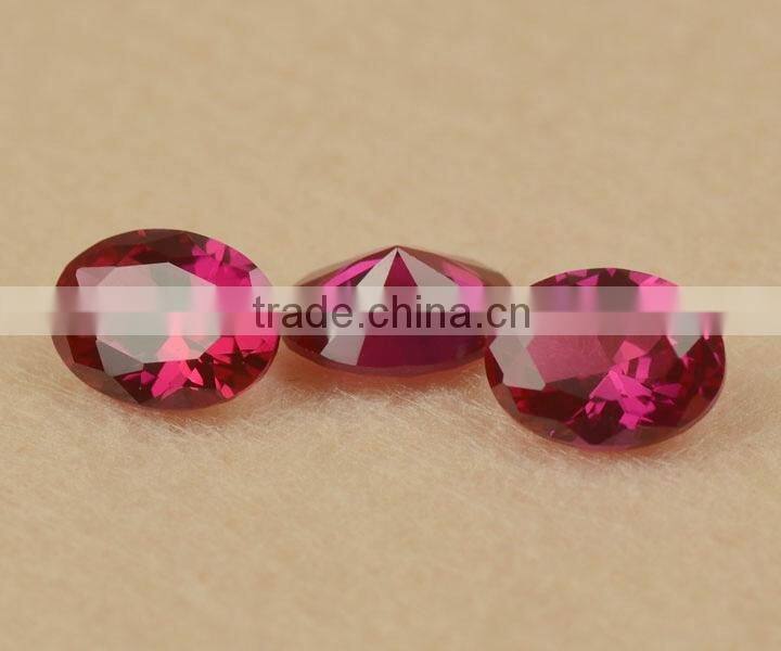 wholesale price 5# triangle shape lab created corundum ruby gemstone
